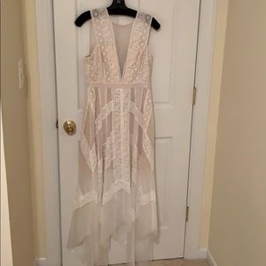 BCBG Andi Lace Dress Off White Size 6